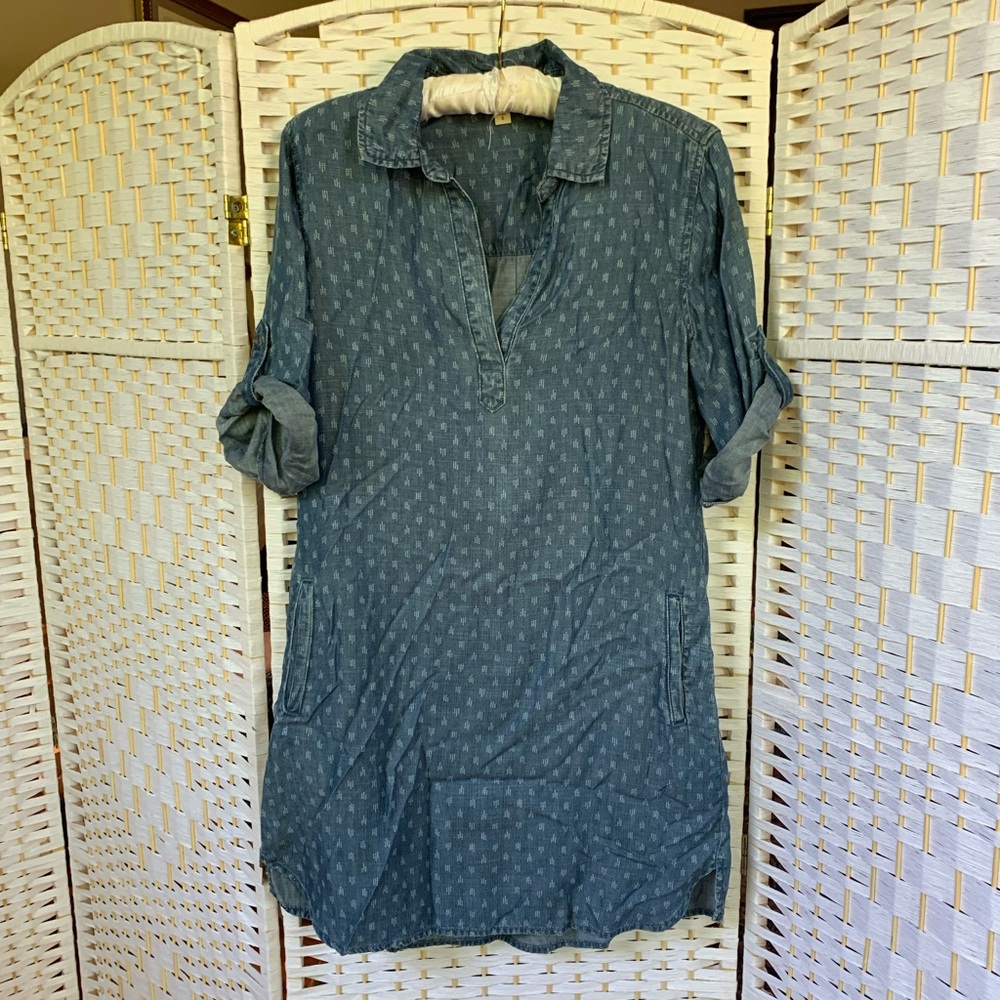 Anthropologie Chambray Shift Dress